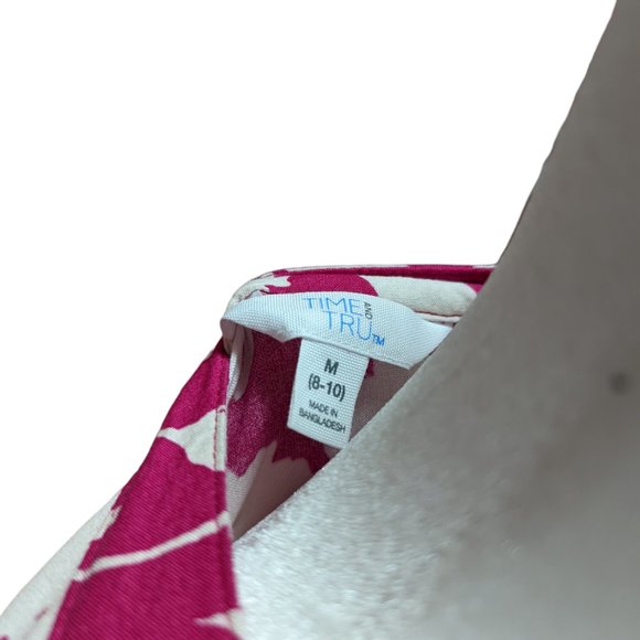 Time and Tru Floral Hawaiian Dress Pink Medium - Picture 8 of 9